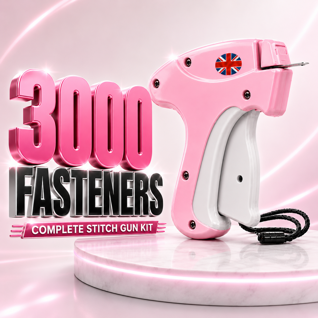 Pink stitch gun with 3000 fasteners